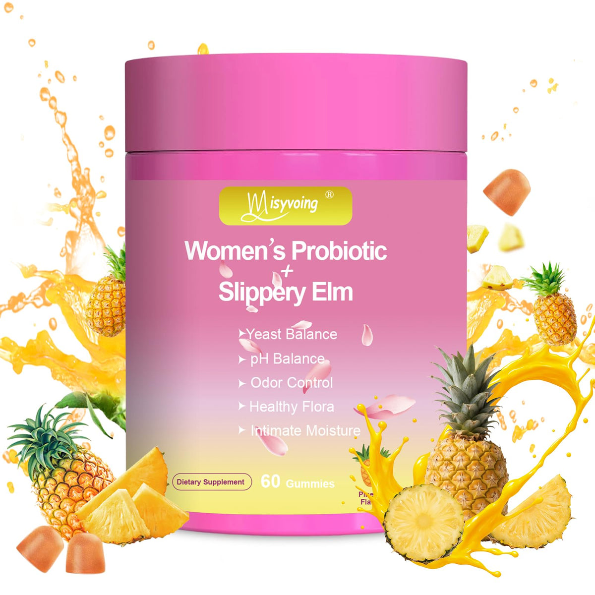 Misyvoing Gummies Probiotiques Féminins 60 Comprimés packaging avant