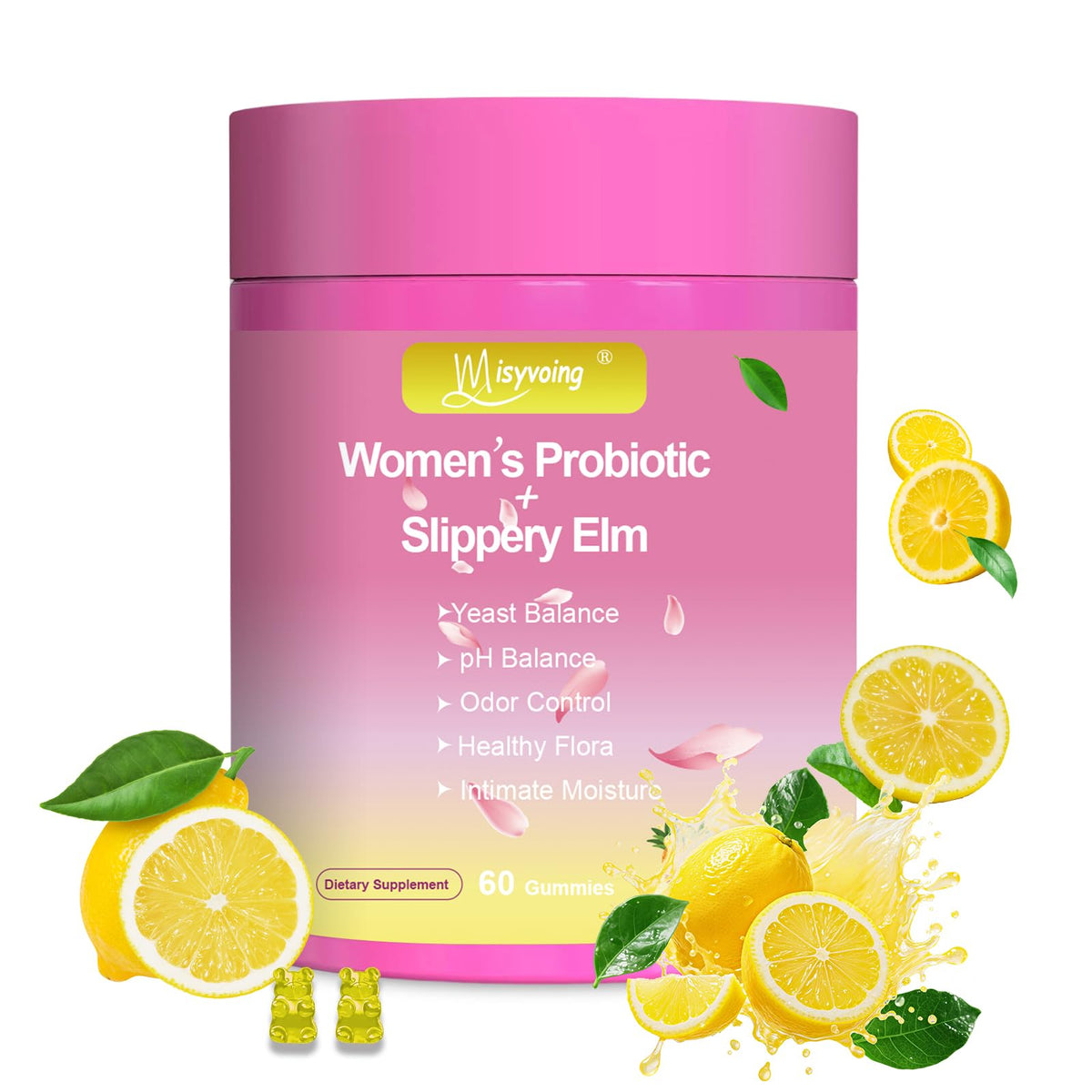Misyvoing Gummies Probiotiques Féminins ananas 60 pièces vue avant
