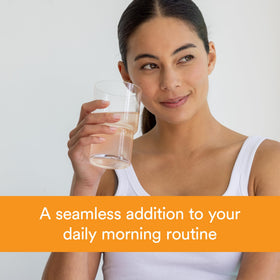 MitoQ Boisson Poudrée Orange mélange avec des fruits