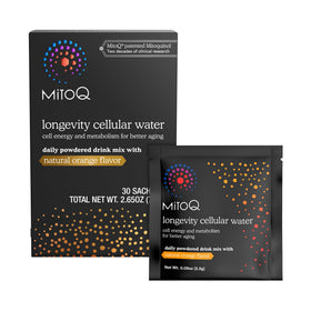 MitoQ Boisson Poudrée Orange sachet avant mélange