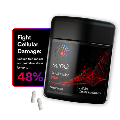 MitoQ complément mitochondrial 60 capsules vue de face