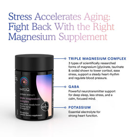 MitoQ Complexe de Magnésium Triples capsules ouvertes