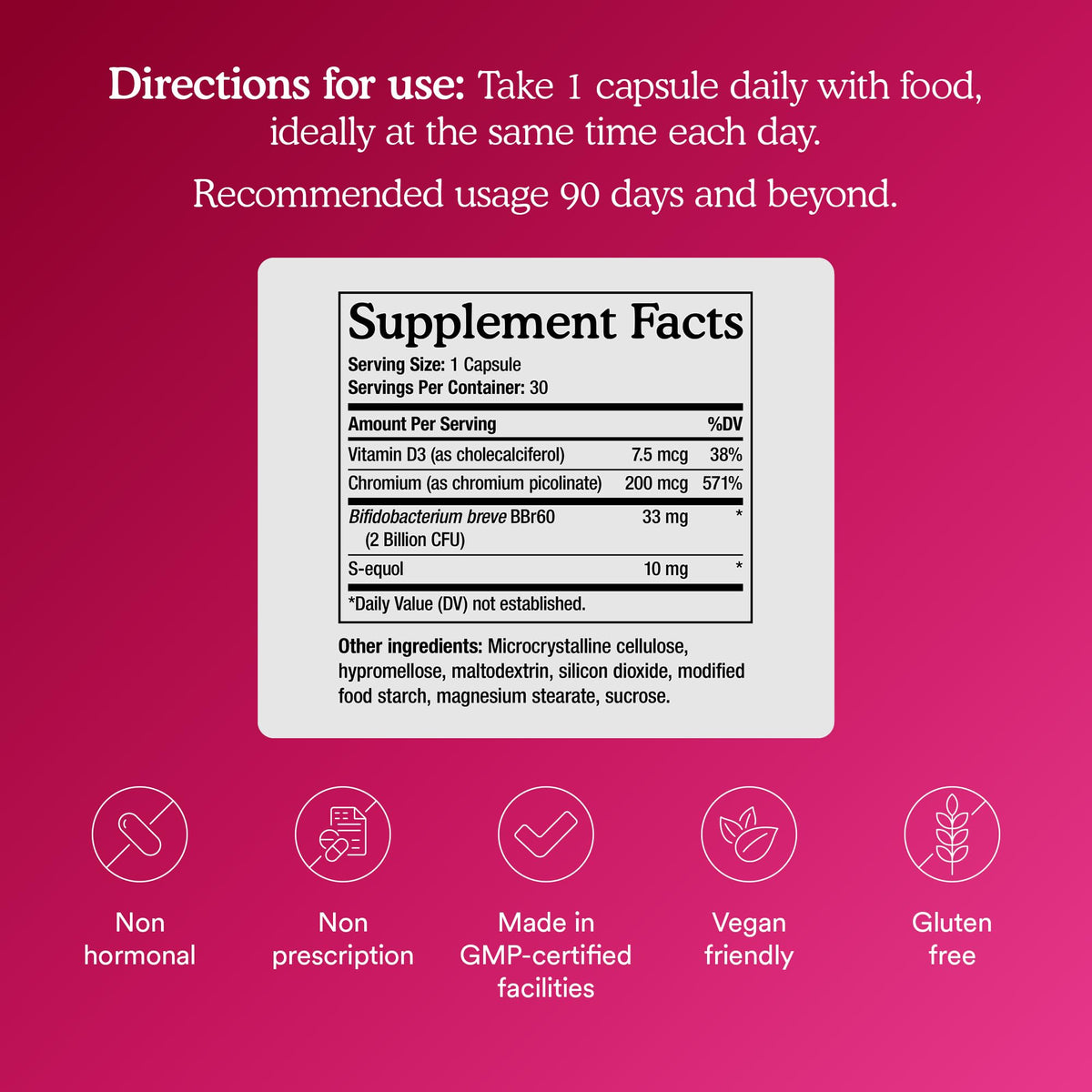 MitoQ S-Equol capsules avec un verre d'eau
