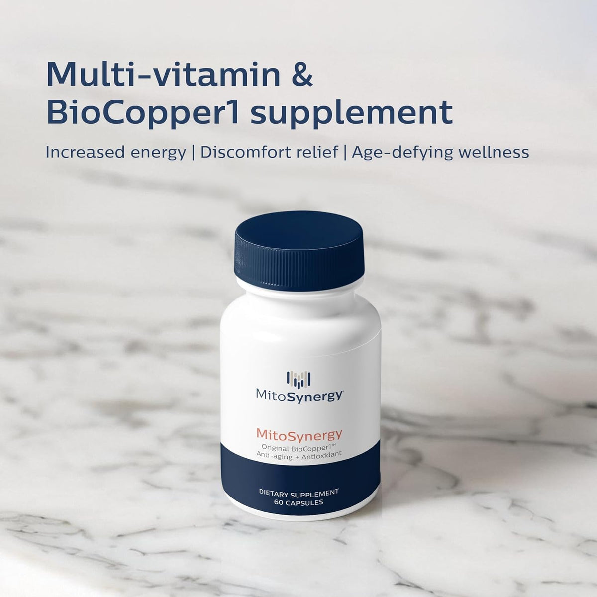 MitoSynergy BioCopper1 flacon sur un fond neutre