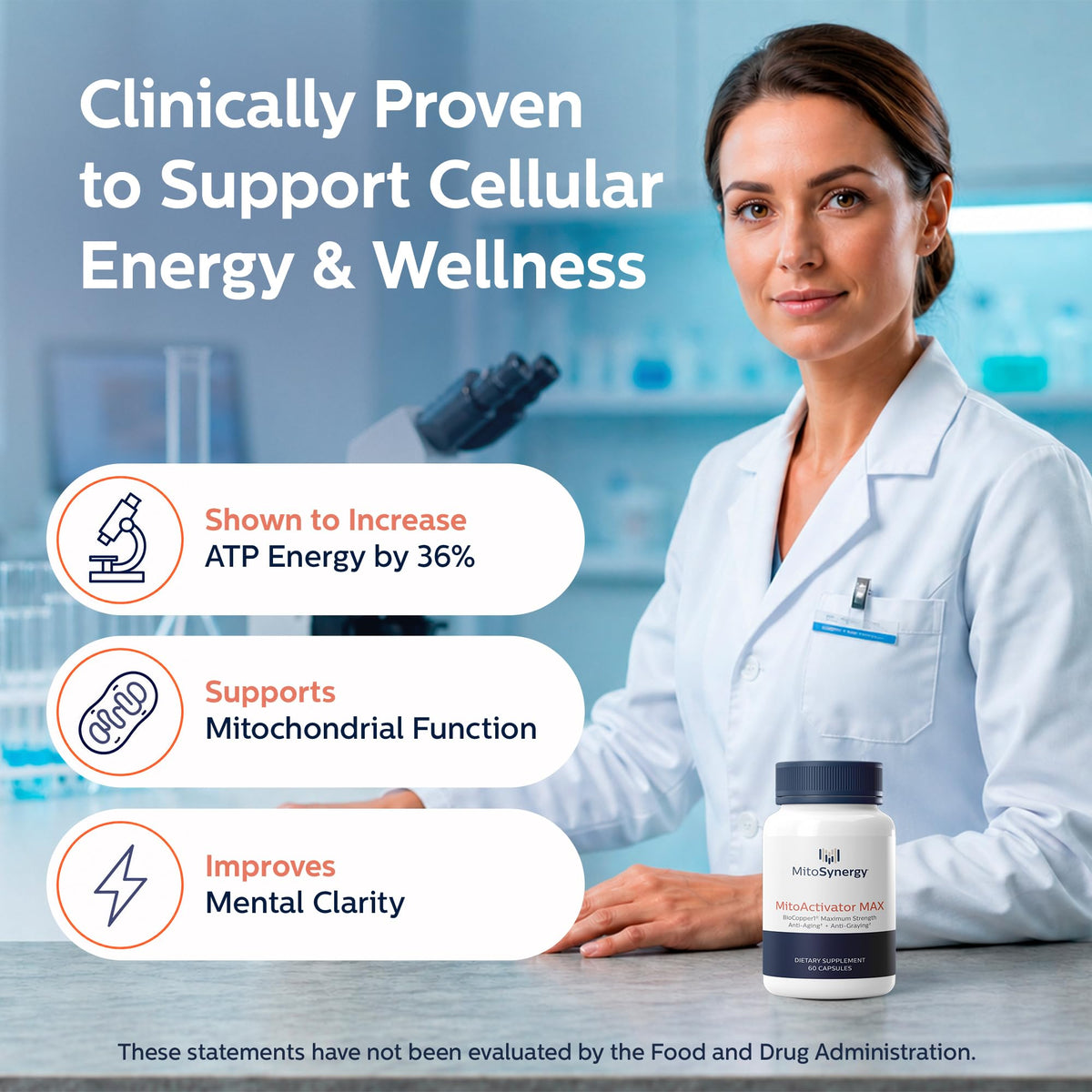 MitoSynergy Cuivre Bioactif 2mg capsules à l'intérieur du flacon