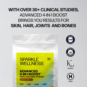 Mix de collagène Sparkle Wellness dans un smoothie