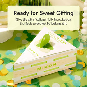 MIZON Collagen Jelly Vegan 3300g avec ingrédients naturels en arrière-plan