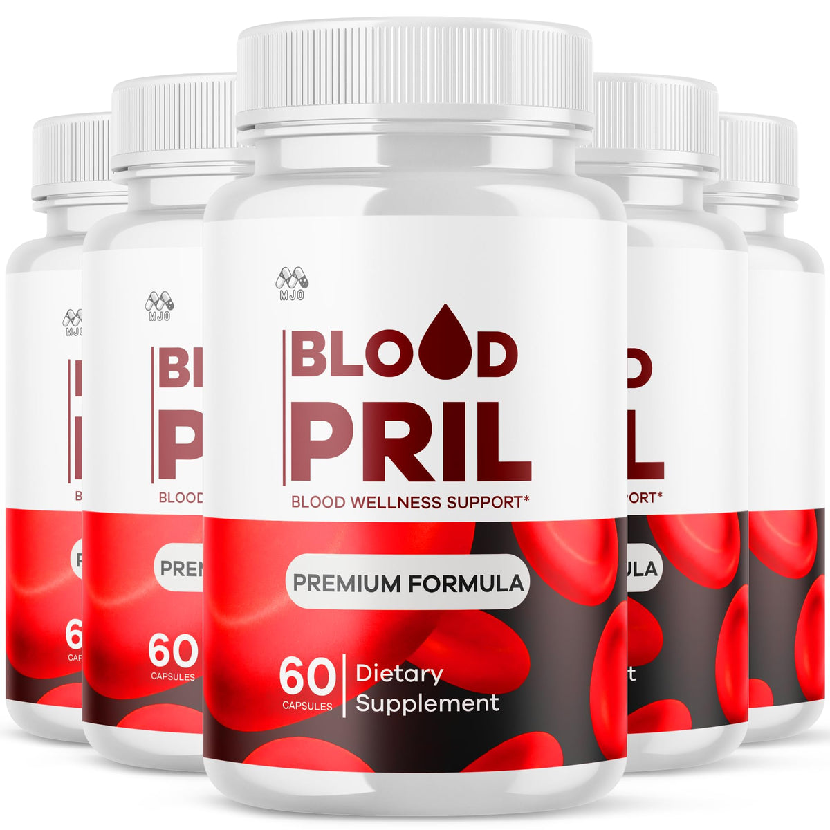 MJO BloodPril Capsules 300 Capsules vue de face avec étiquette
