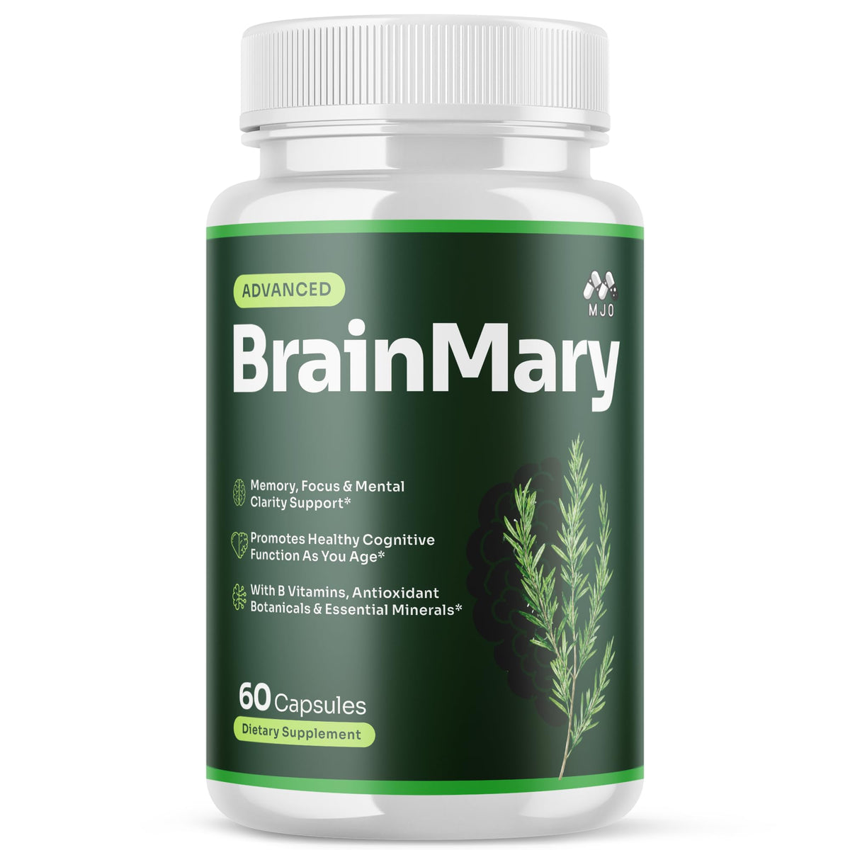 MJO Brain Mary Capsules 60 gélules vue de face