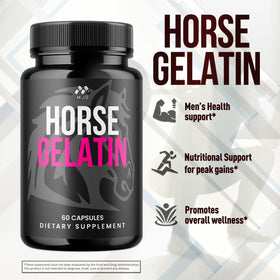 MJO Capsules de Gélatine de Cheval 180 capsules avec supplément