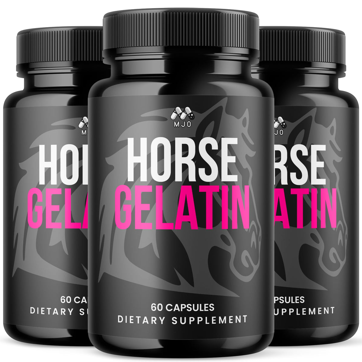 MJO Capsules de Gélatine de Cheval 180 capsules face avant