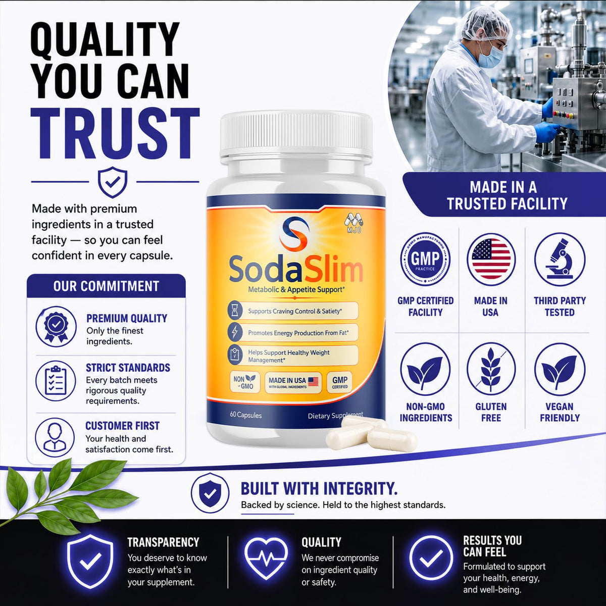 MJO Capsules SodaSlim 300 g flacon en environnement de santé