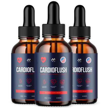 MJO Cardio Flush Drops bouteille avant avec étiquette