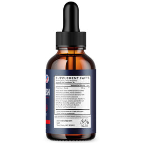 MJO Cardio Flush Drops bouteille ouverte avec gouttes