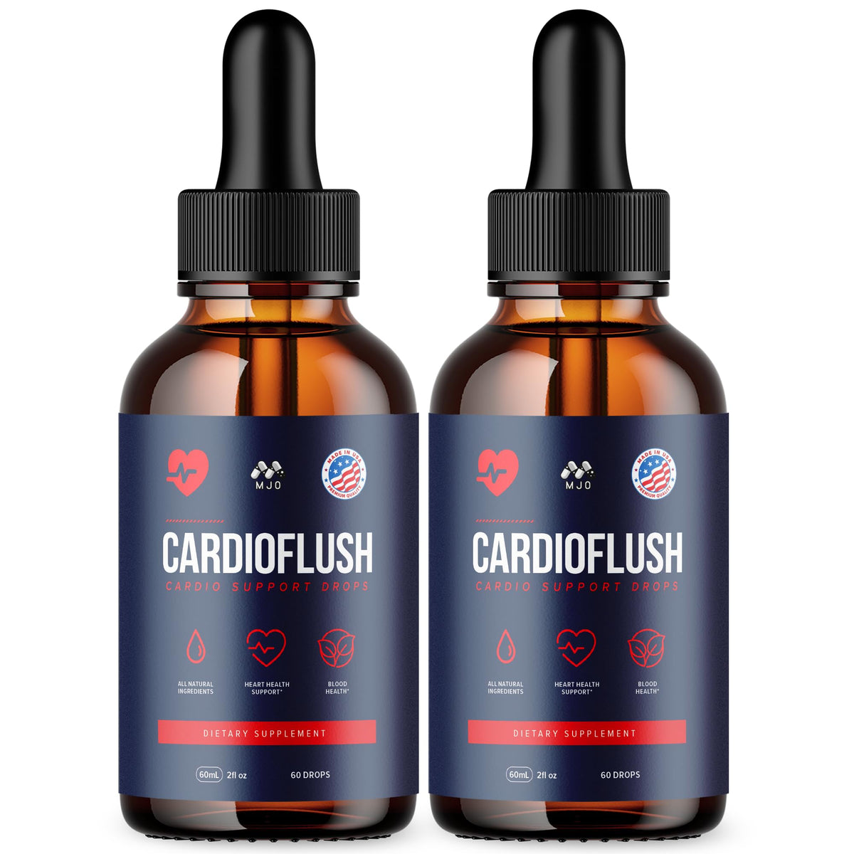 MJO Cardio Flush Drops bouteille vue de face