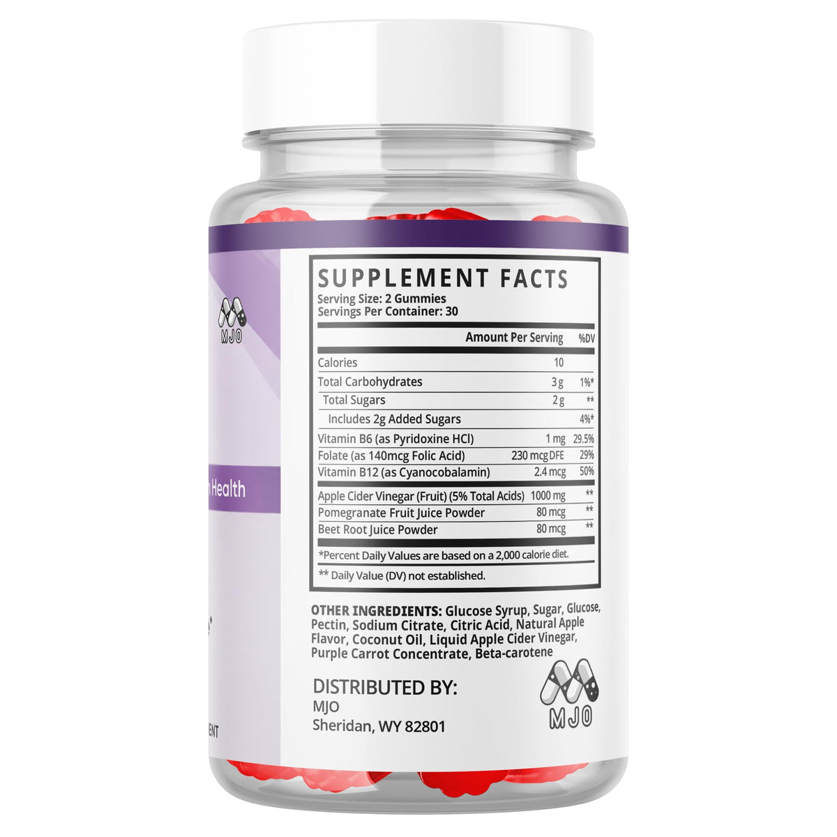 MJO Derma Pure Gummies 120 gummies avec fruits frais