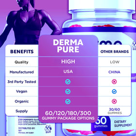 MJO Derma Pure Gummies 120 gummies avec ingrédients naturels