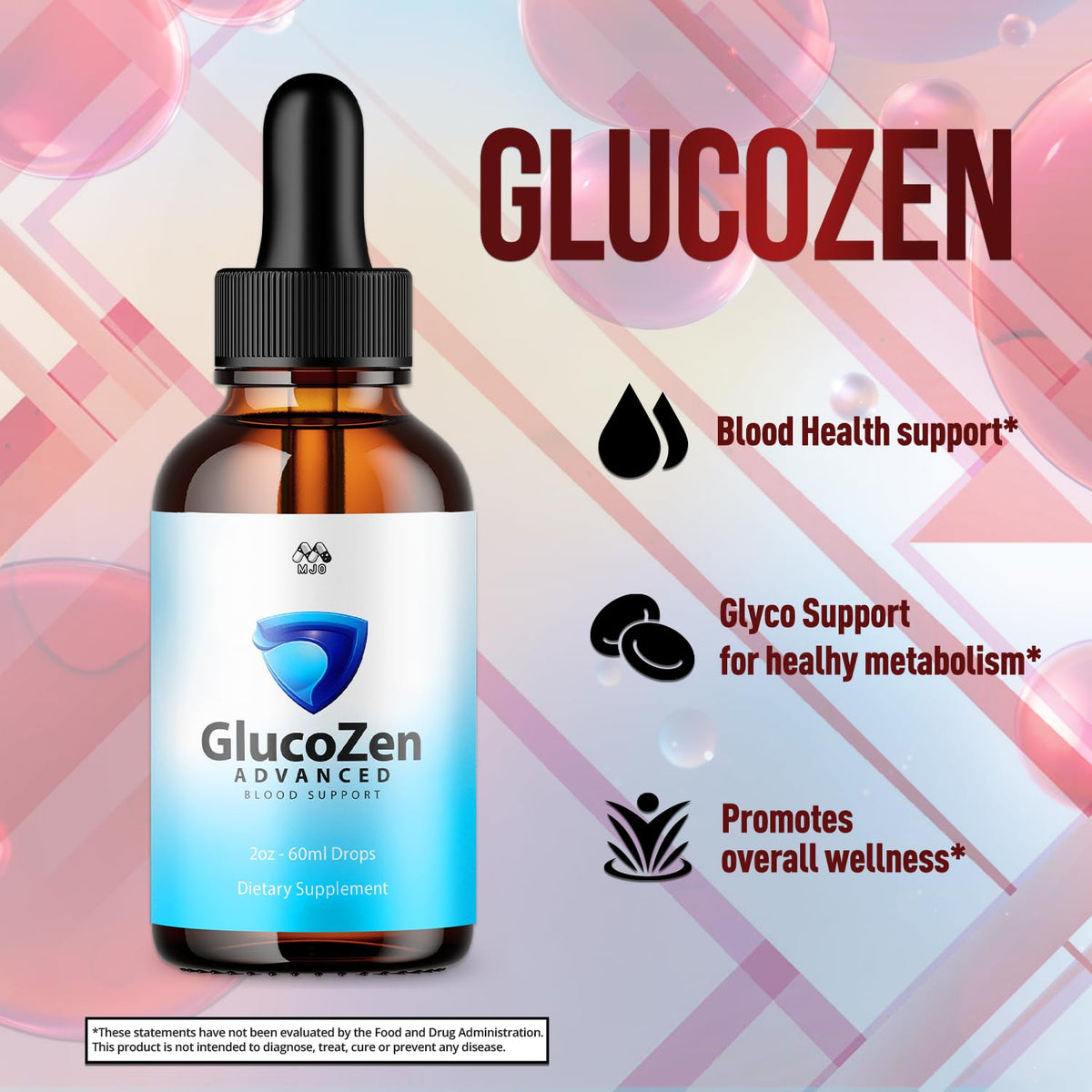 MJO Glucozen Drops 150 Servings gouttes avec dosage