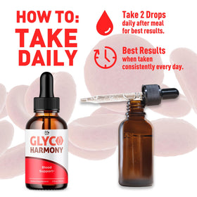 MJO Glyco Harmony Drops 369g gouttes en usage