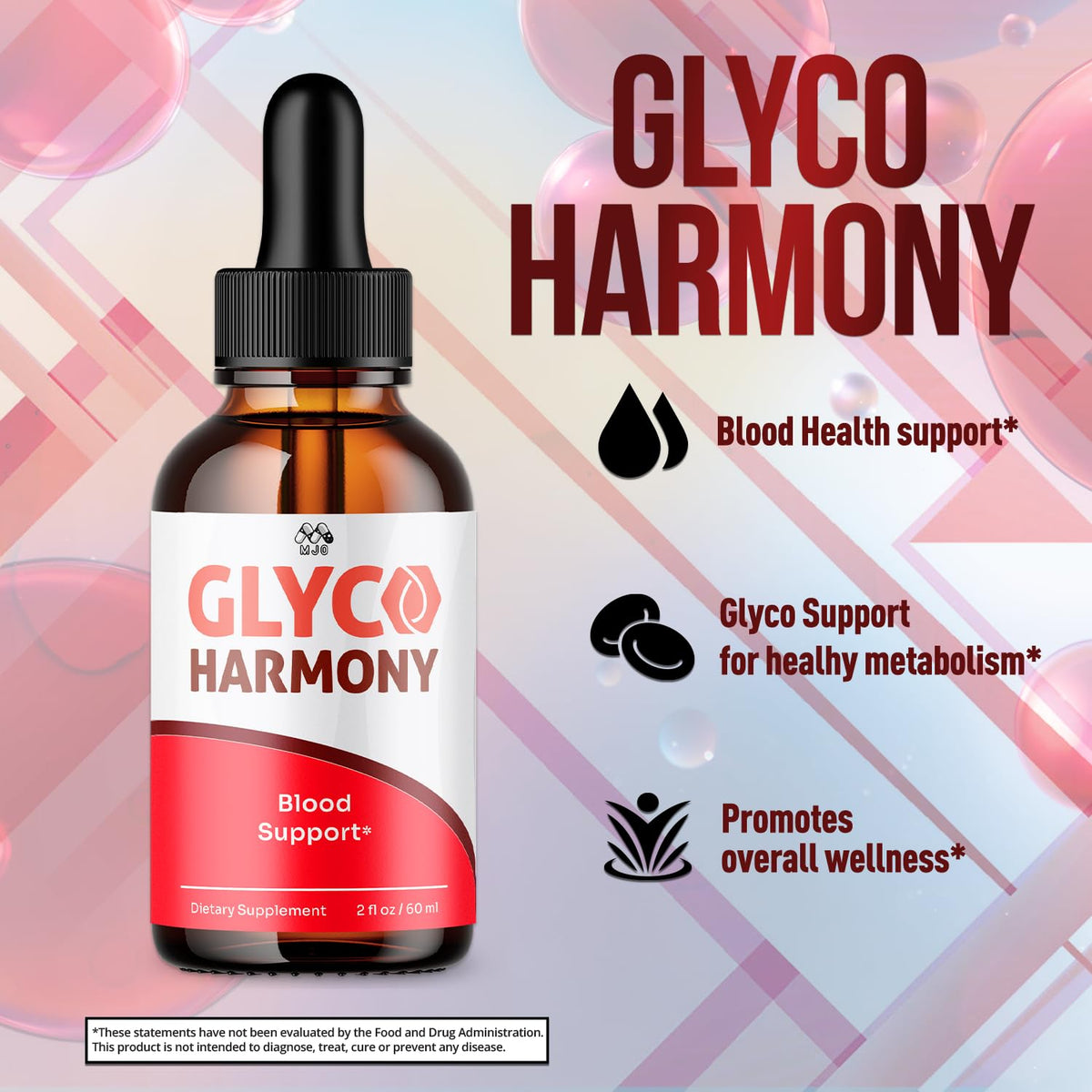 MJO Glyco Harmony Drops 369g packaging