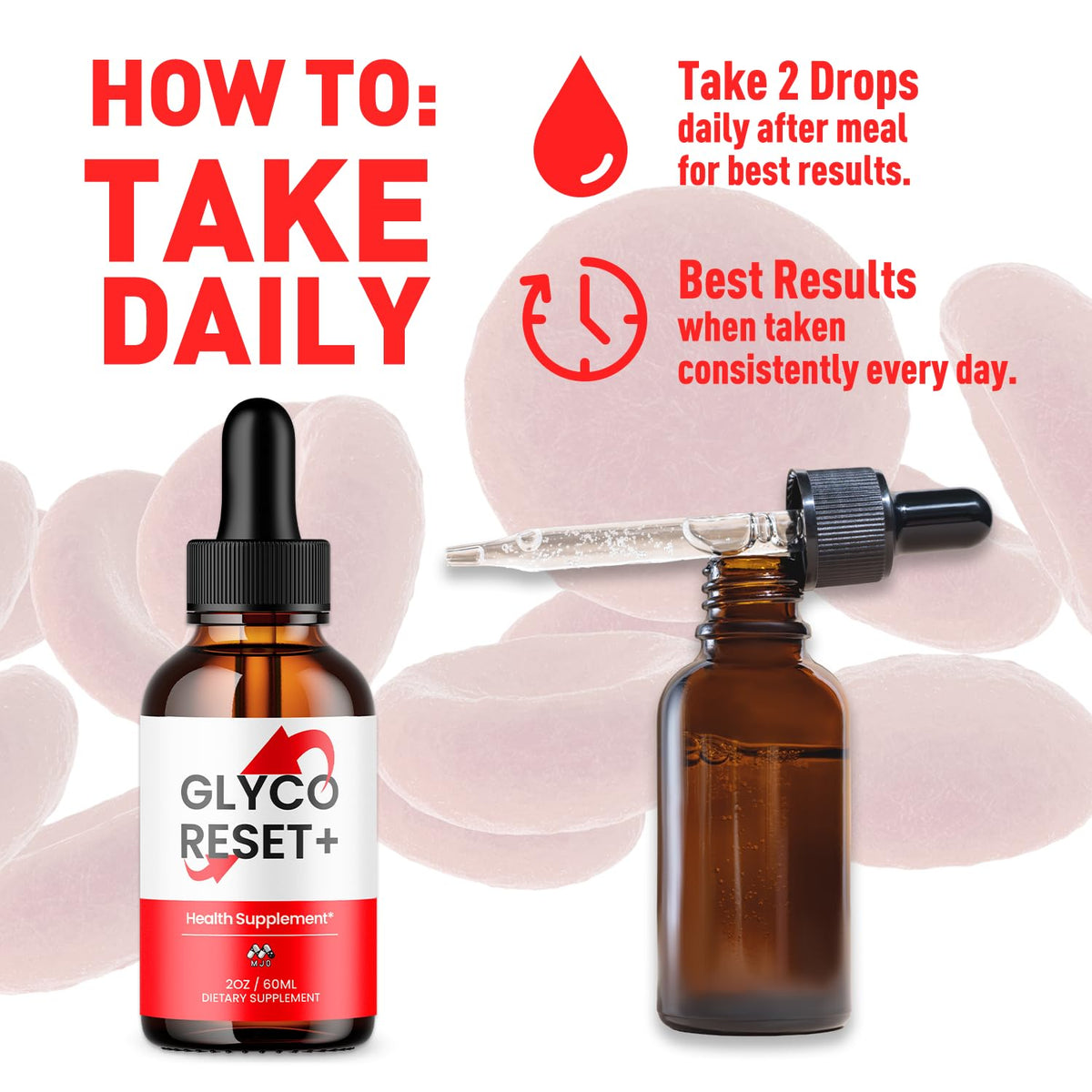 MJO Glyco Reset Drops flacon sur une table en bois