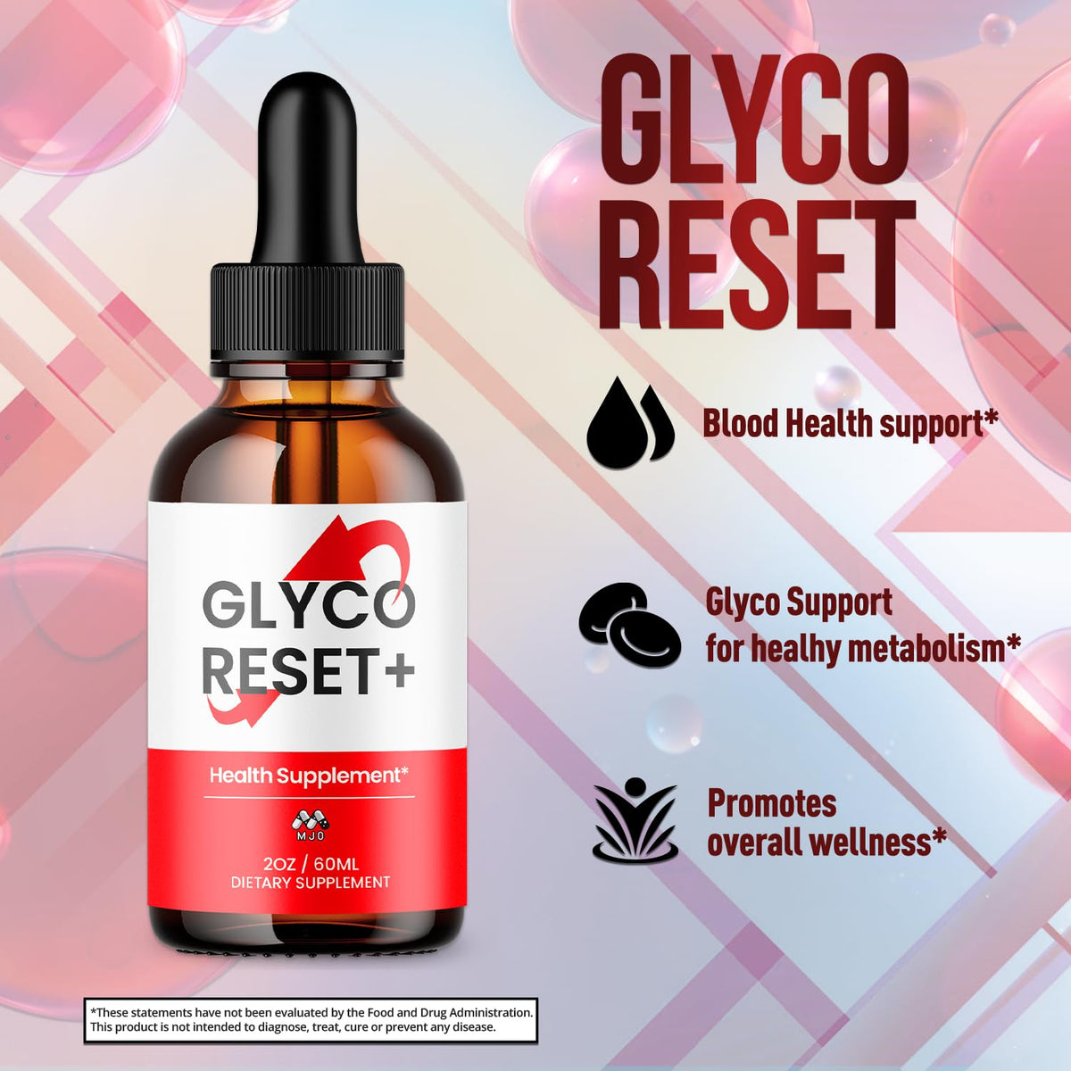 MJO Glyco Reset Drops gouttes en utilisation dans un verre