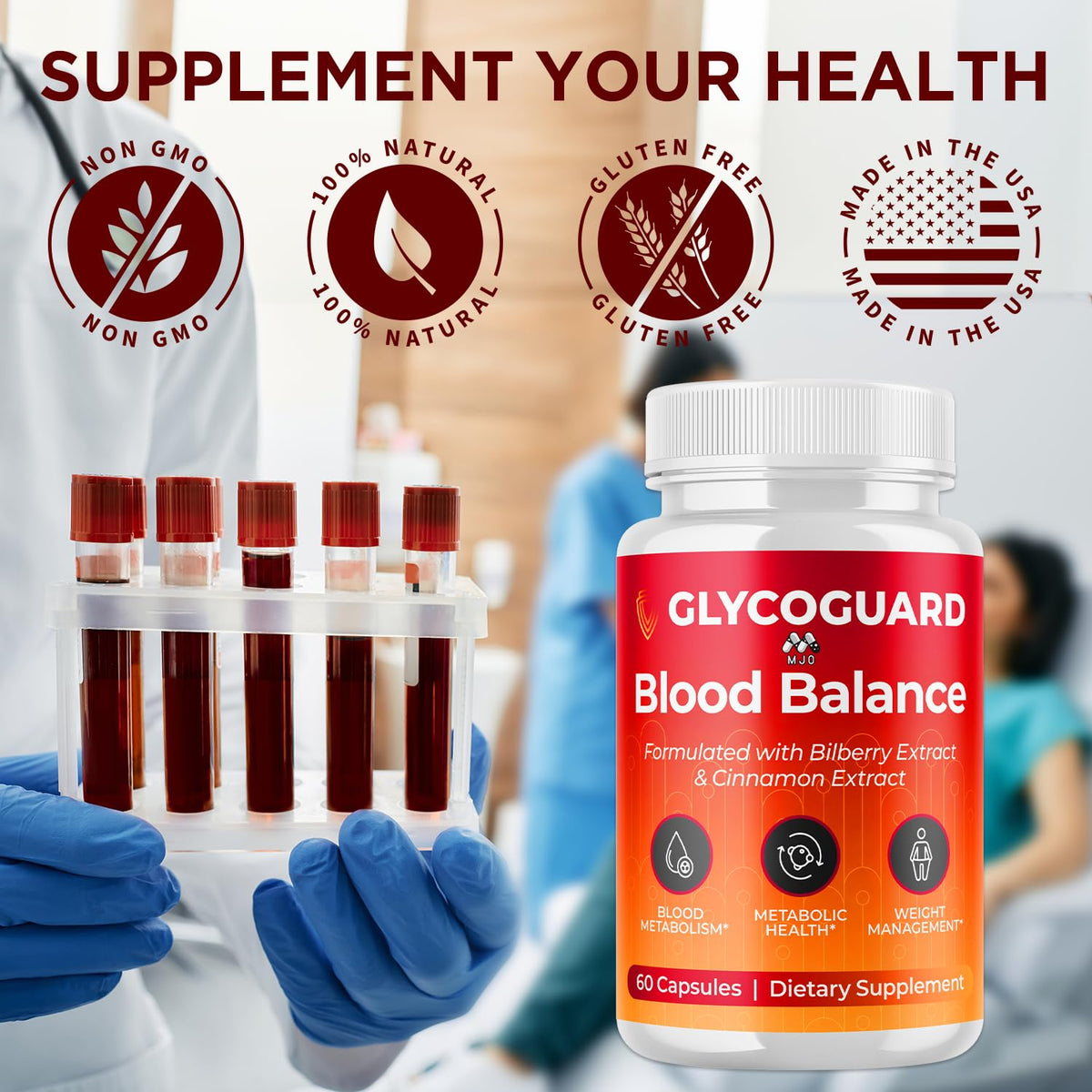 MJO Glycoguard Red Capsules, mise en scène dans un environnement sain
