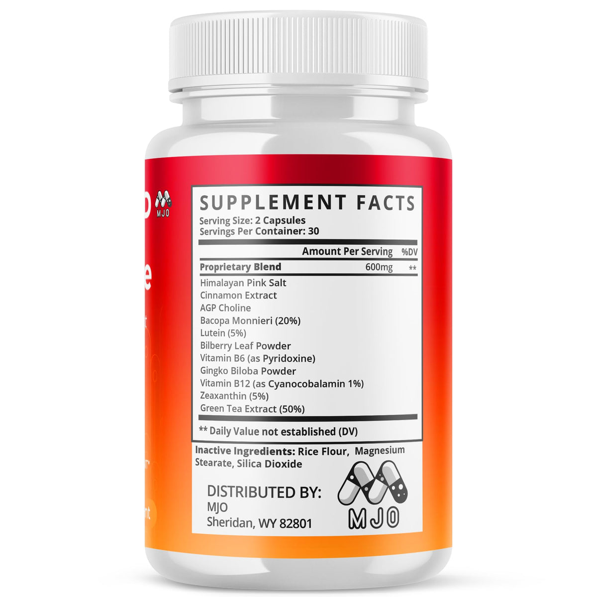 MJO Glycoguard Red Capsules, présentation des gélules sur une table