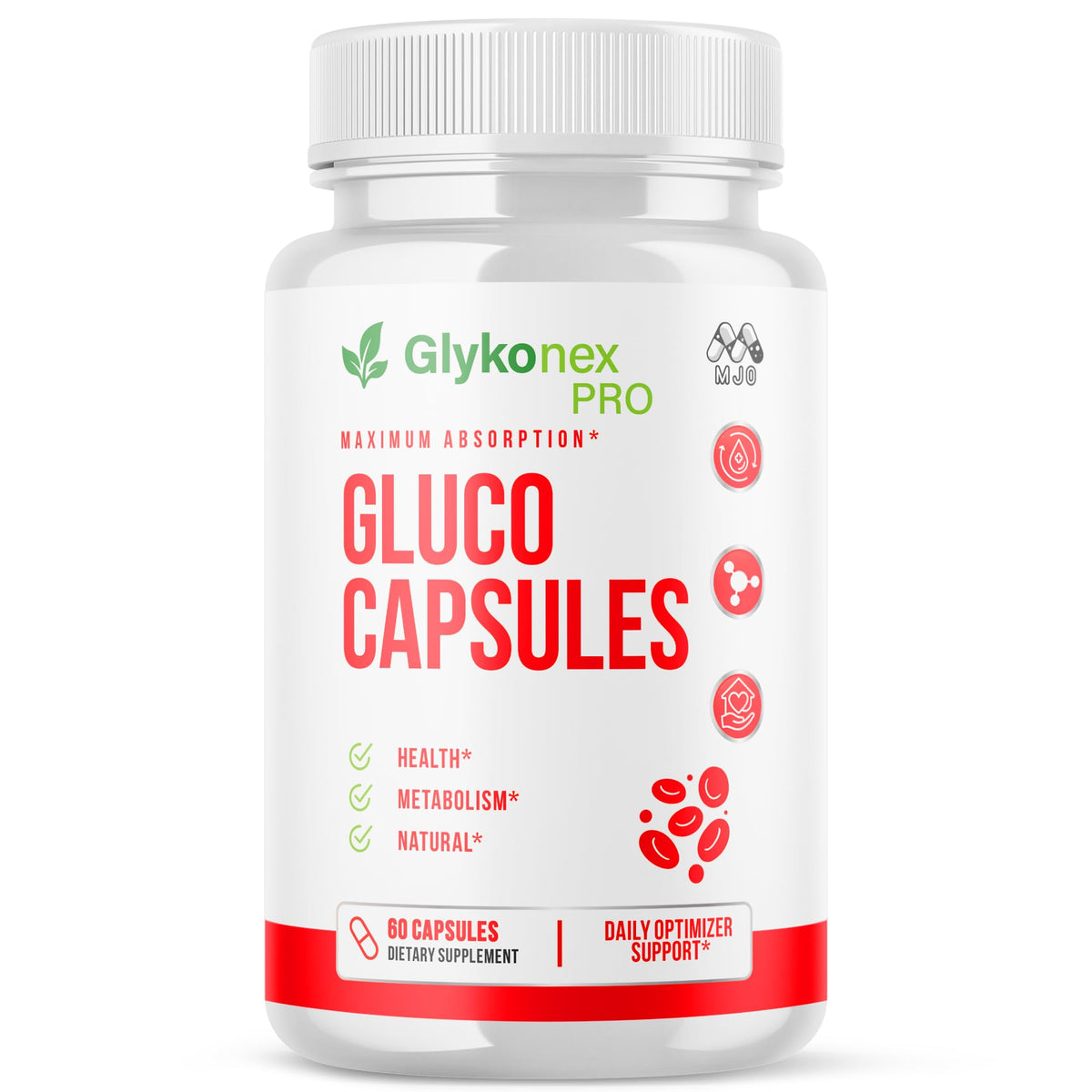 MJO Glykonex Pro Capsules 60 capsules vue de face