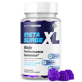 MJO Insta Surge XL Gummies pot de 60 gummies vue de face