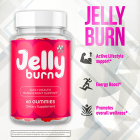 MJO Jelly Burn Gummies sur une surface en bois
