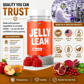MJO Jelly Lean Gummies avec des fruits frais en arrière-plan