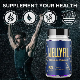 MJO Jellyfil Gummies ouvertes avec gummies visibles