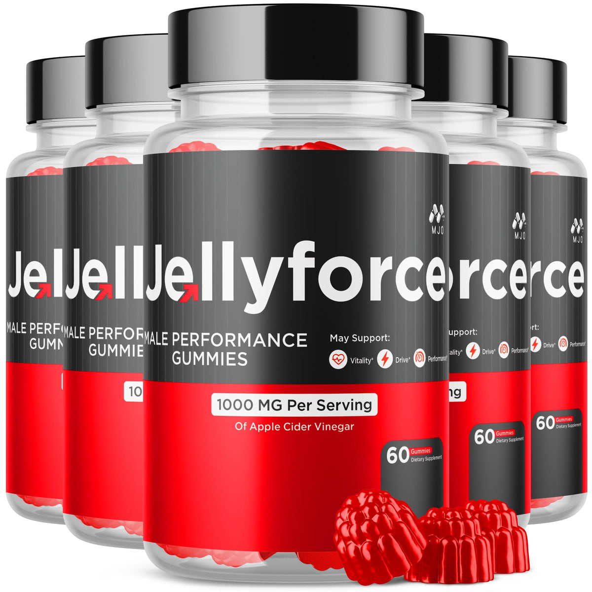 MJO Jellyforce Gummies 300 Gummies packaging front view