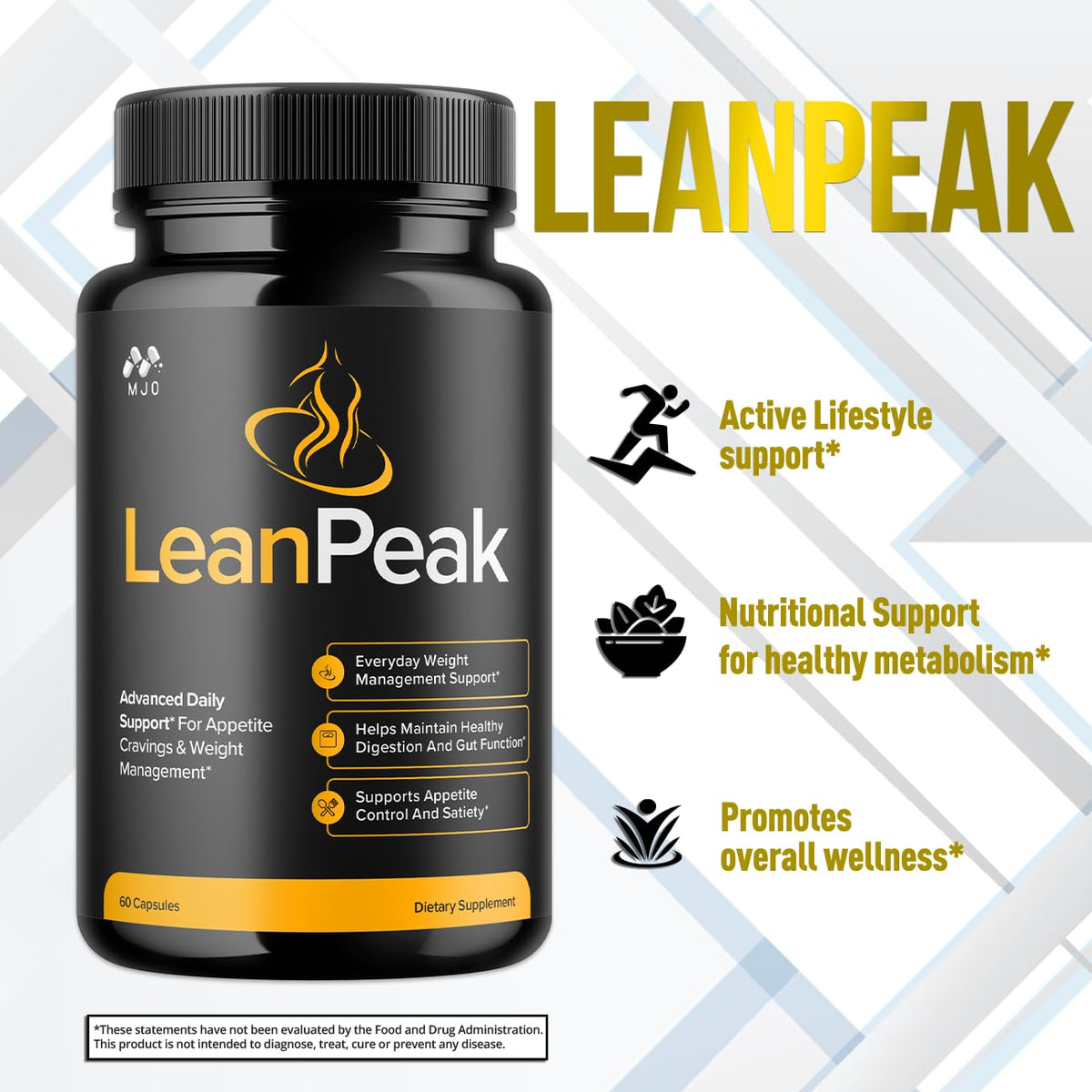 MJO Lean Peak Capsules 300 ouvert avec capsules visibles