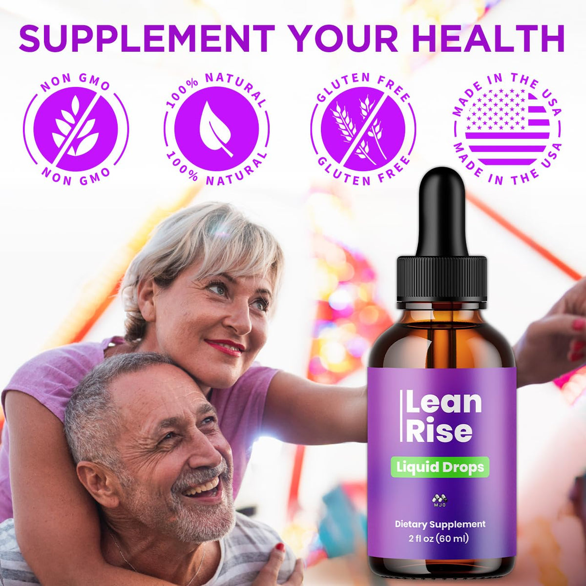MJO Lean Rise Drops étiquette détaillant les ingrédients