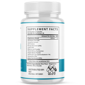 MJO Nervetin 300 capsules avec des ingrédients naturels en arrière-plan