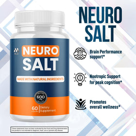 MJO Neuro Salt Capsules avec une main tenant une capsule