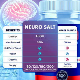 MJO Neuro Salt Capsules packaging details
