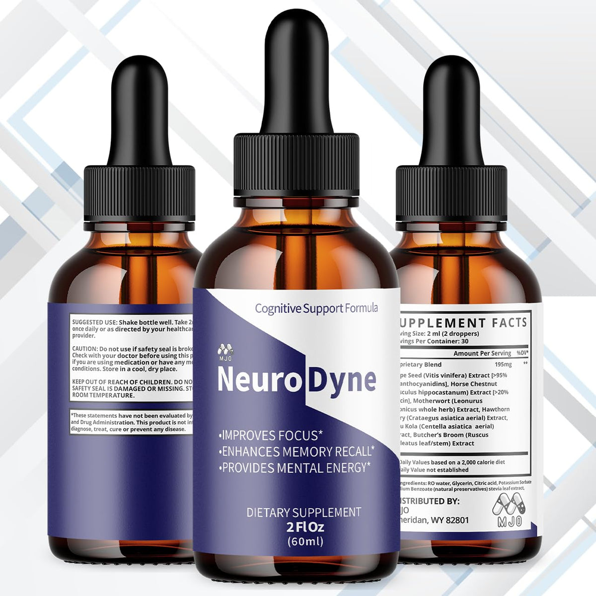 MJO Neurodyne Drops flacon vue arrière