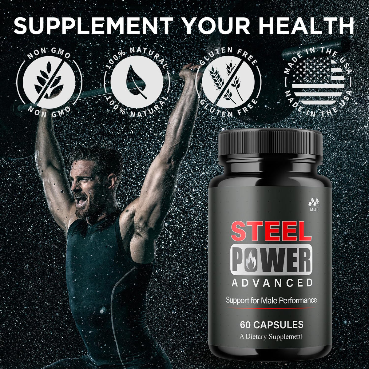 MJO Steel Power 60 Capsules illustration de l'utilisation quotidienne