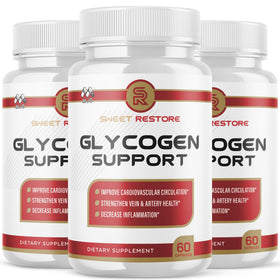 MJO Sweet Restore capsules de soutien glycogène devant un fond blanc