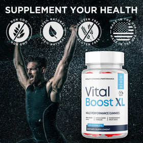 MJO Vital support XL Gummies 120 Gummies en gros plan