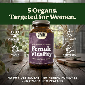 MK Supplements Compléments Alimentaires à Base d'Organes de Boeuf pour Femmes, 349g - vue arrière