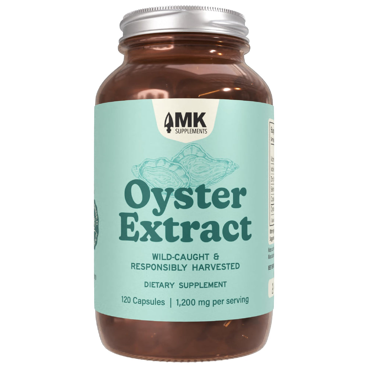 MK Supplements Extrait d'Huître Sauvage 168g, vue de face