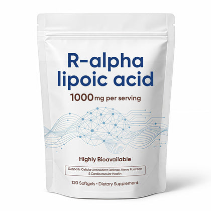 MKSUVGQ Acide Alpha-Lipoïque 1000mg 360 gélules douces vue de face
