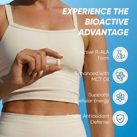 MKSUVGQ Acide Alpha-Lipoïque 1000mg gélules sur une surface blanche