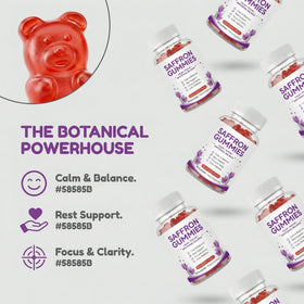 MKSUVGQ Gummies de Safran 90 Gummies saveur fraise