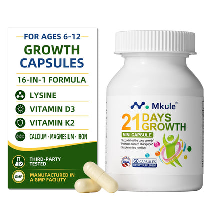 Mkule Complément Alimentaire Croissance Enfants Flacon 60 Capsules