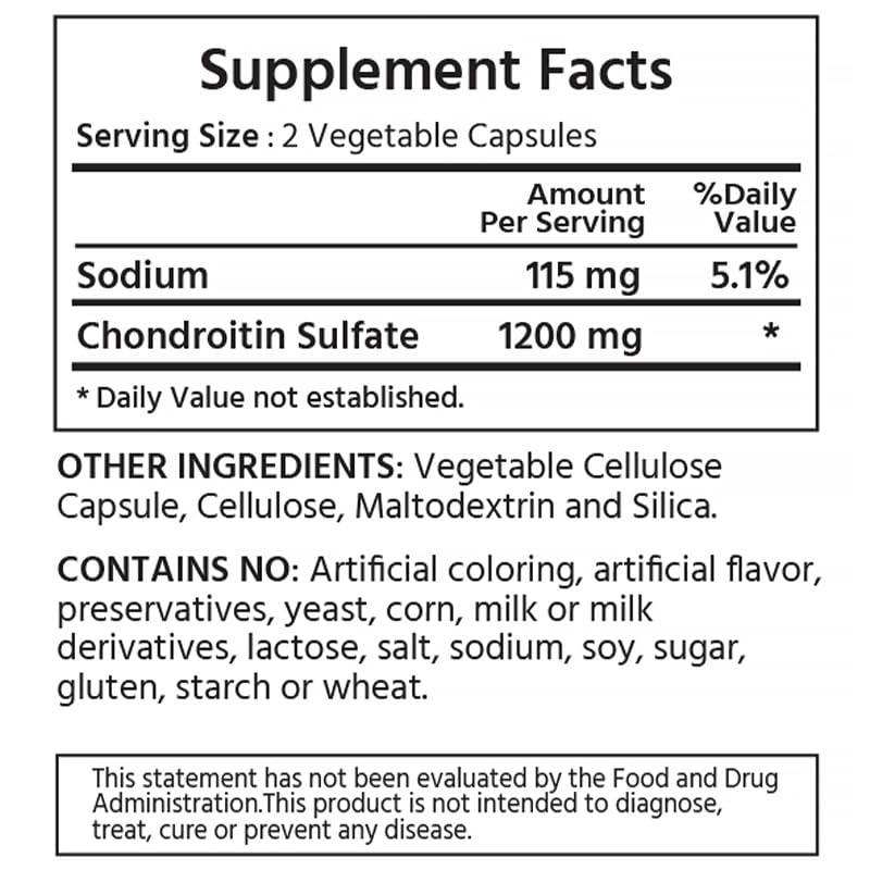 ML Naturals Chondroïtine Sulfate 1200 mg gélules végétales packaging